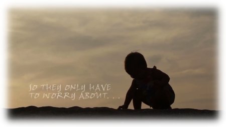 child on beach picking plastic